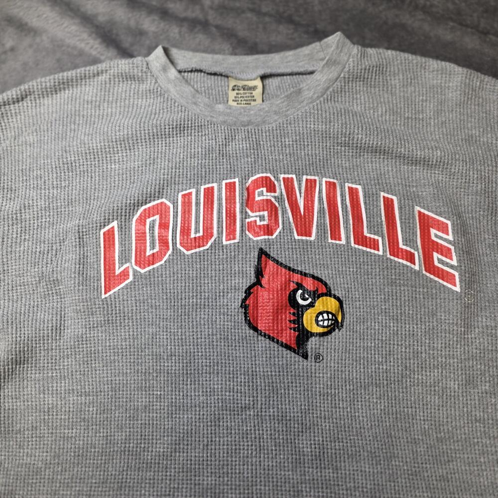 Vintage Louisville Cardinals Shirt Mens Large NCAA Basketball Big Ball Sports